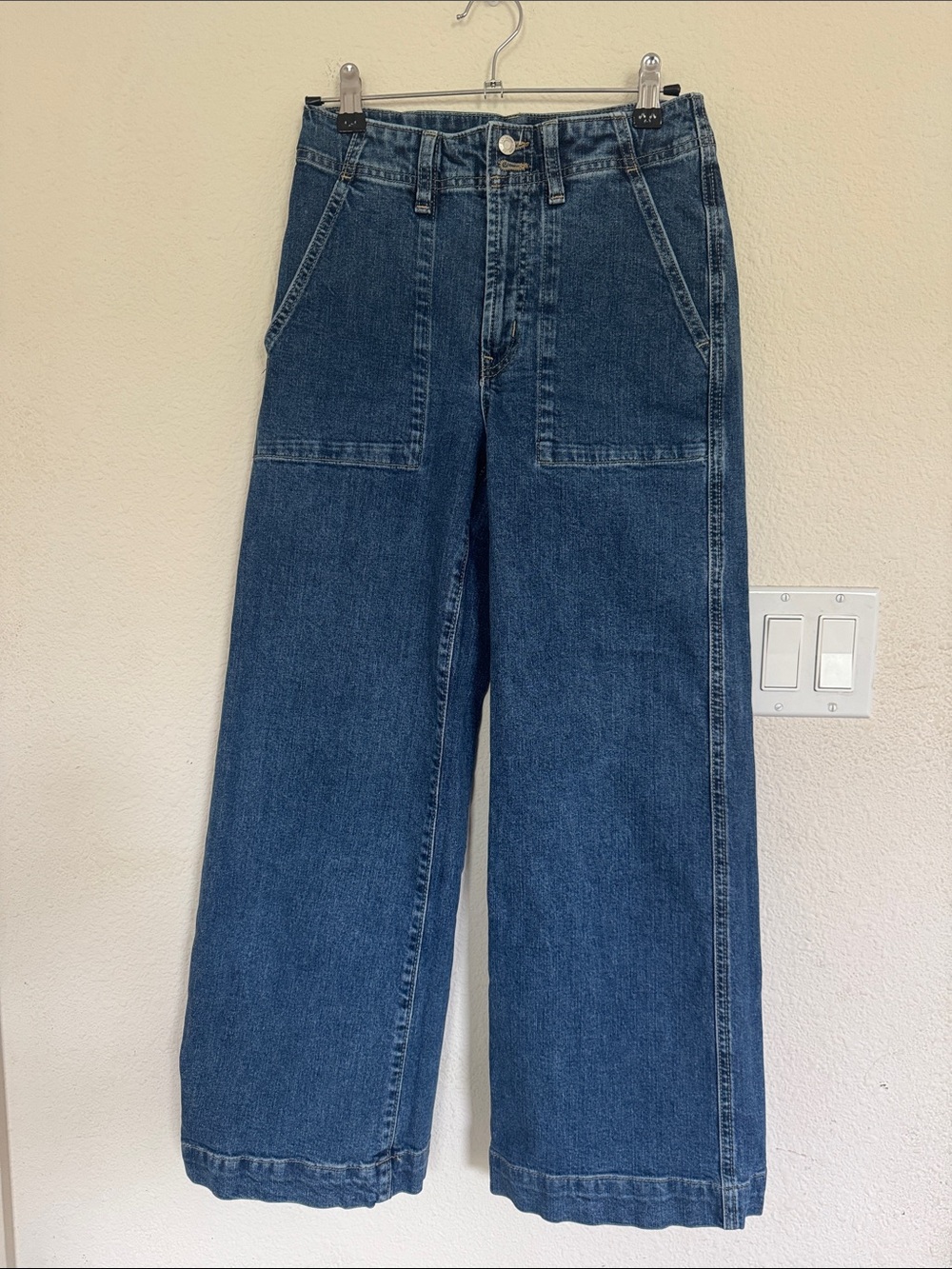GAP High Rise Wide Leg Crop Size 00R